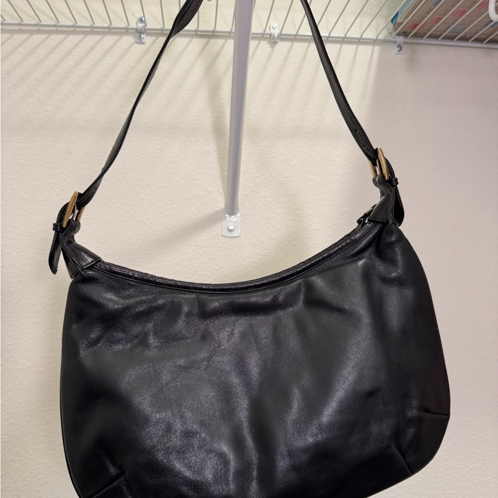 Black Leather Shoulder Bag